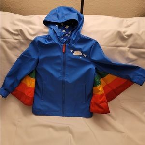 Cat & Jack Toddler Girls' Rainbow Wing Rain Coat size 6x/7